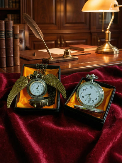 Vintage Metal Pocket Watch, Open View