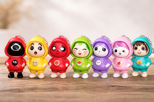 Fun Face Changing Keychain, All Front View