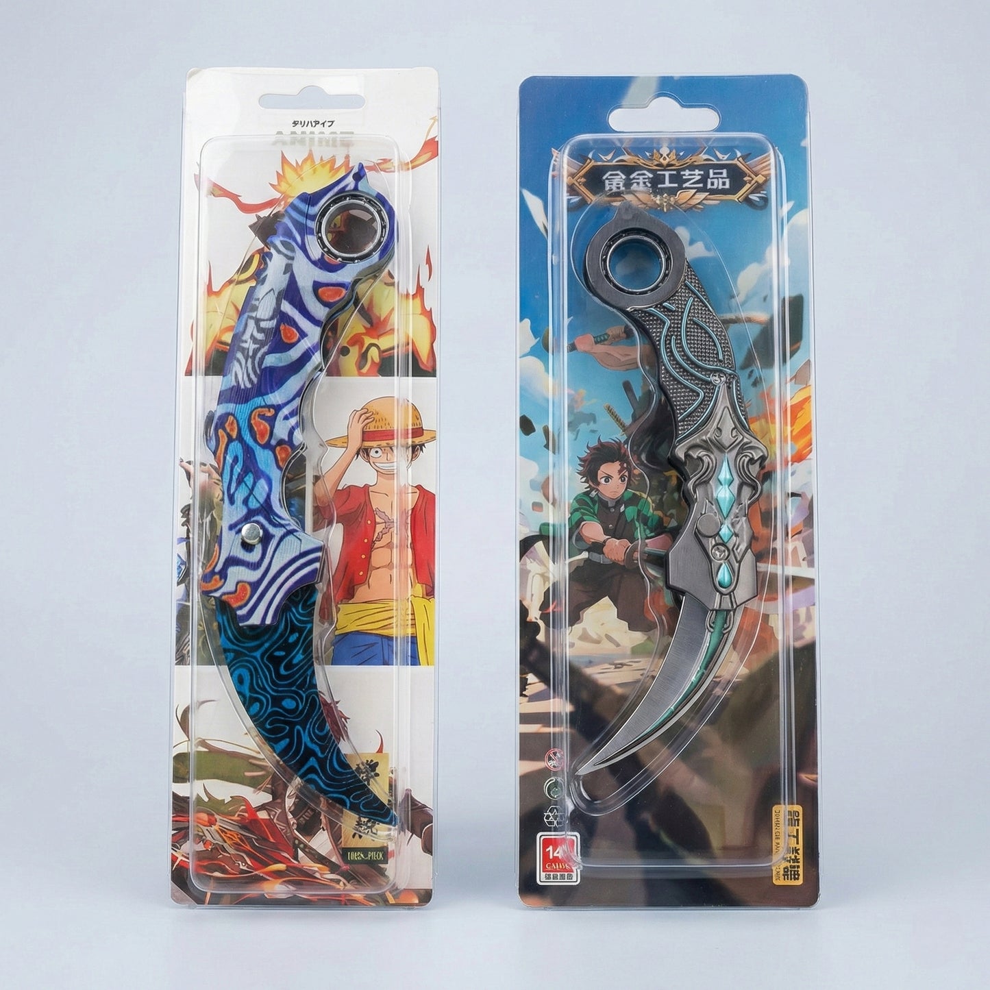 metal karambit knife, all front view