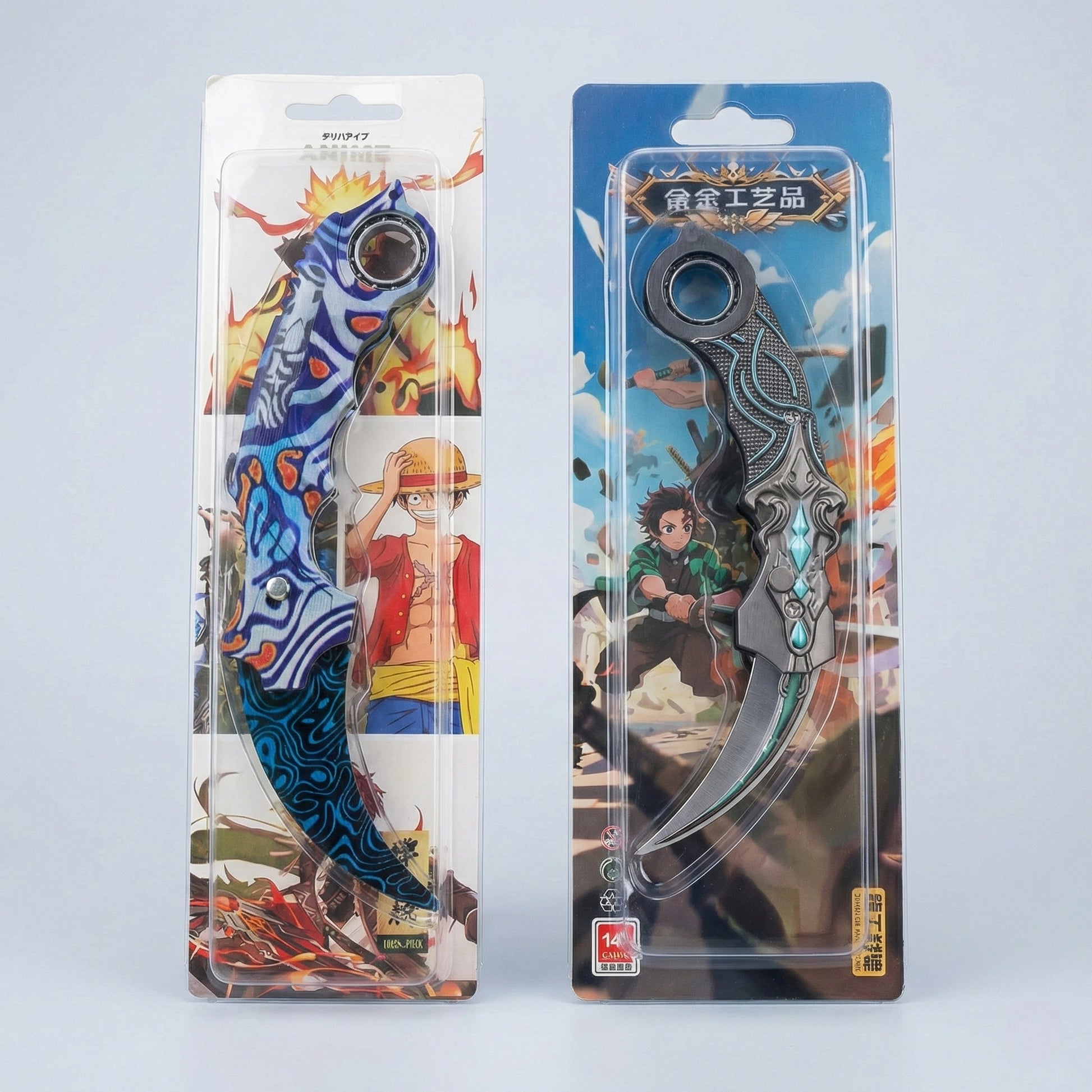 metal karambit knife, all front view