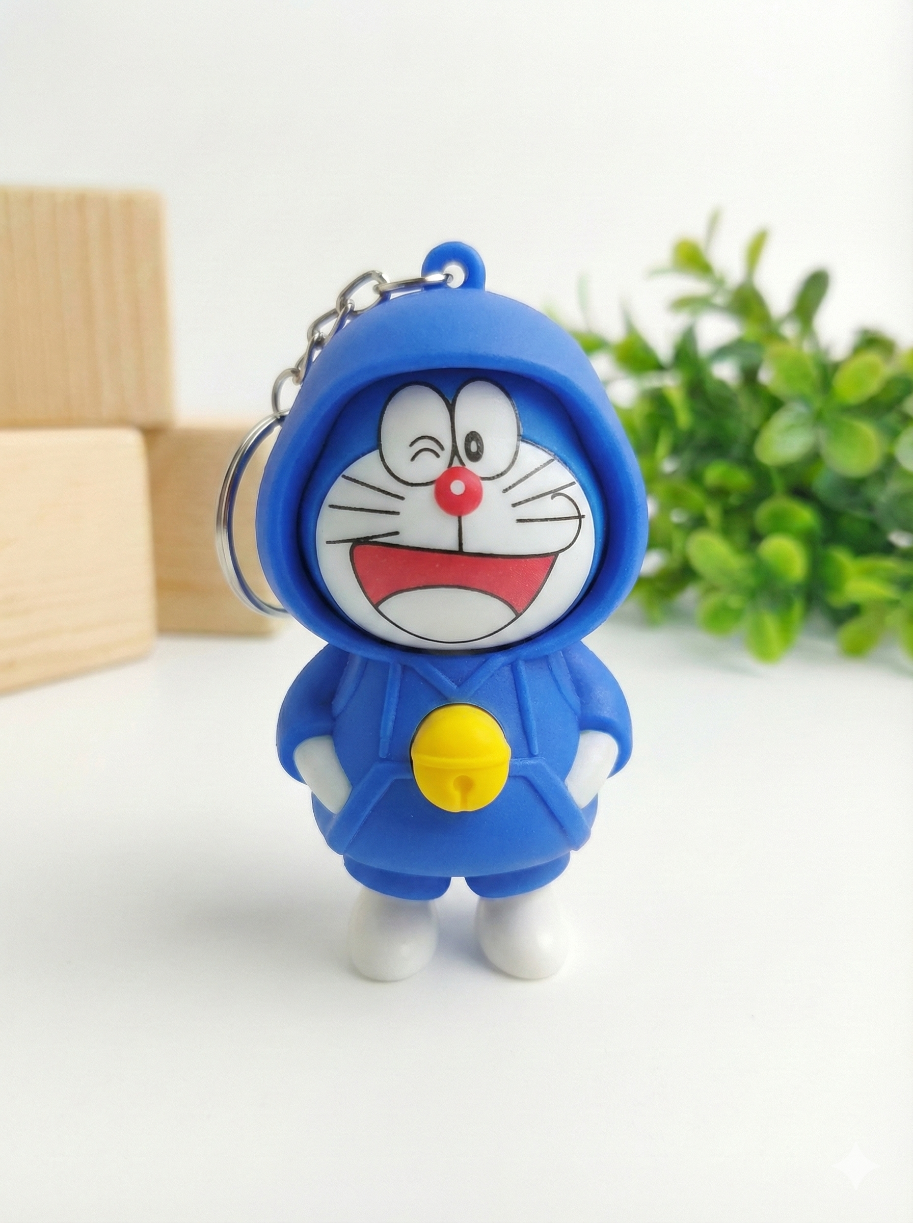 Fun Face Changing Keychain, Doraemon Front View