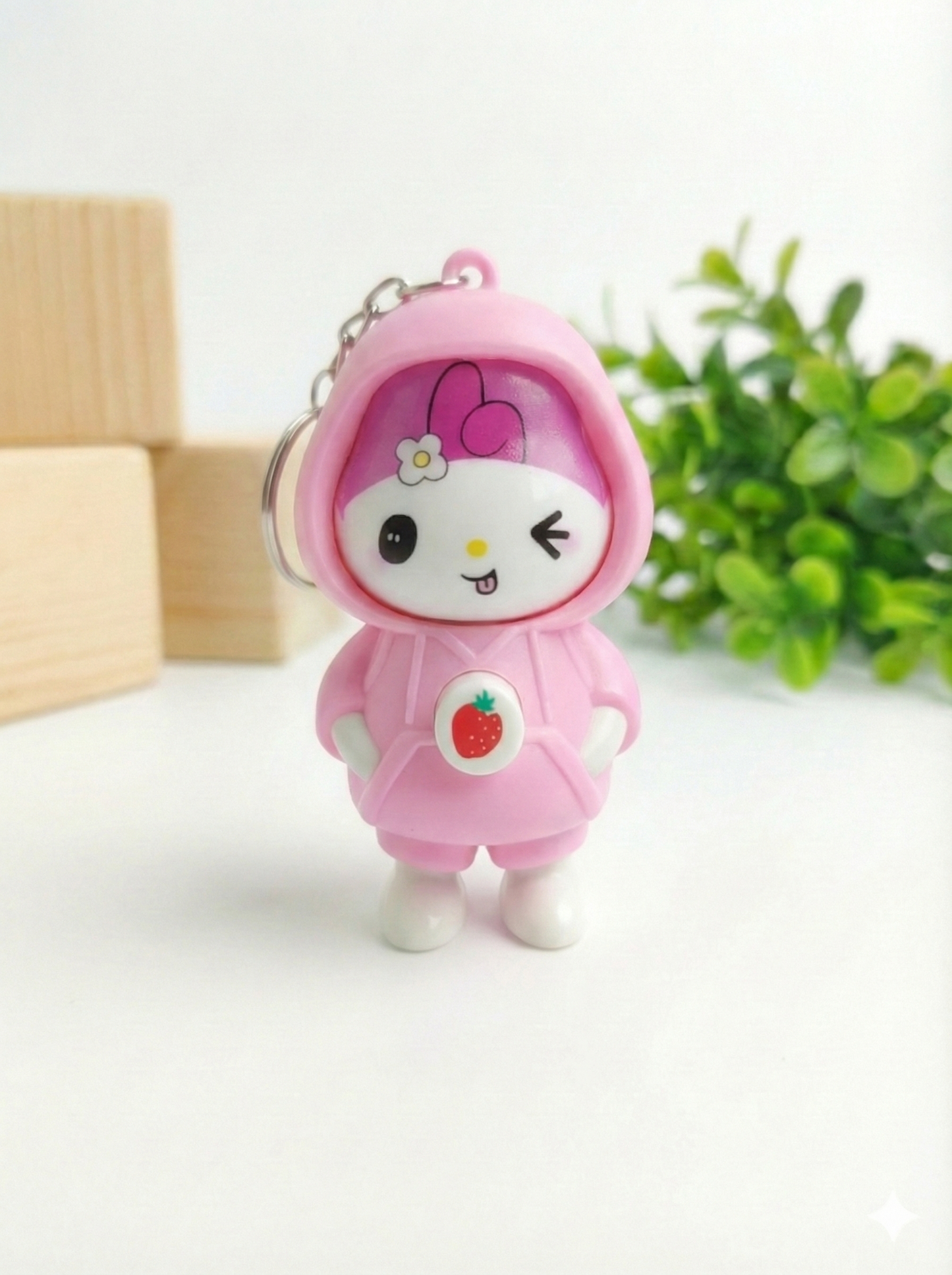 Fun Face Changing Keychain, Hello Kitty Front View